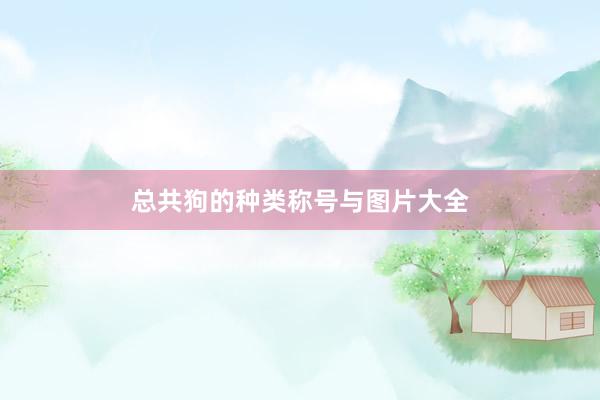 总共狗的种类称号与图片大全